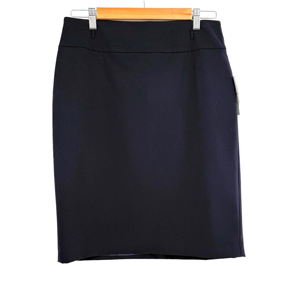 Liz Claiborne Essential Belted Pencil Skirt Navy Sz 8 NWT Professional Orig $38